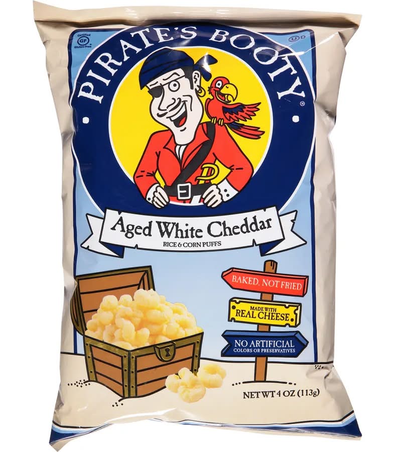 Pirate's Booty Cheddar Blast Aged White Cheddar Rice and Corn Puffs
