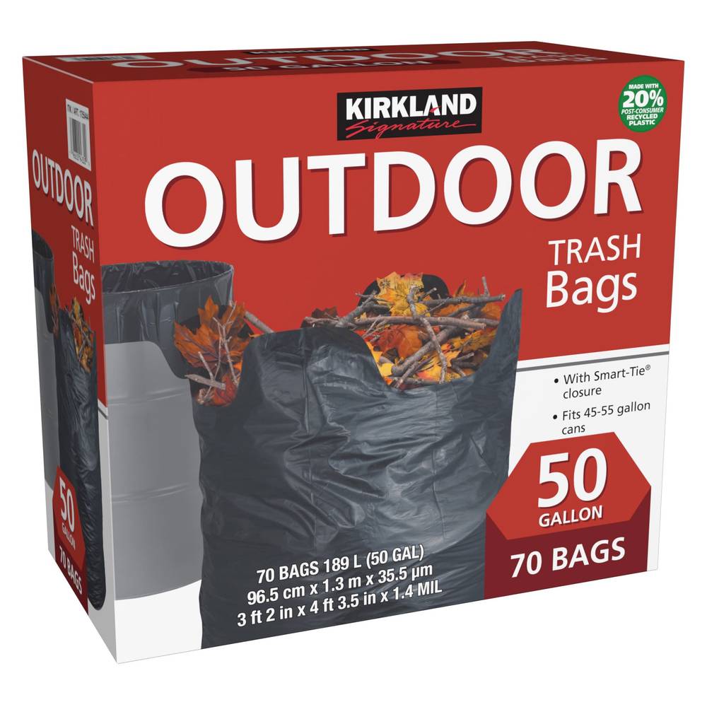 Kirkland Signature 50-Gallon Outdoor Trash Bag, 70-count