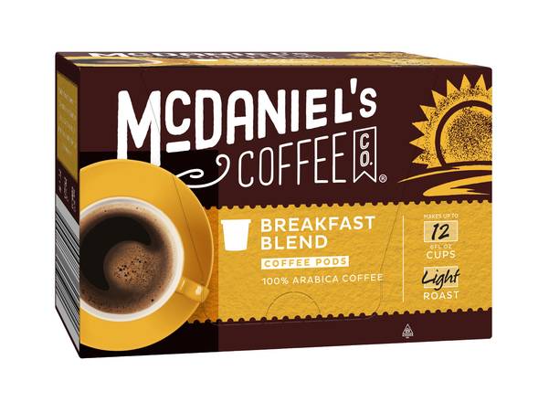 McDaniel's Breakfast Blend Light Roast Coffee Pods (12 fl oz)