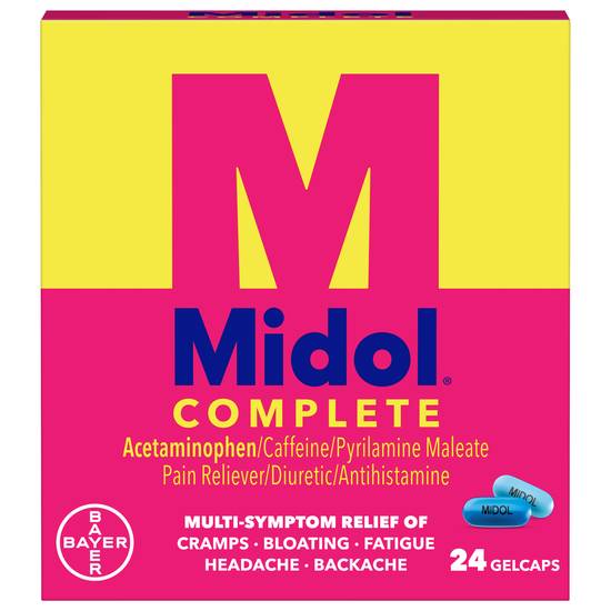 Midol Complete Multi-Symptom Relief Gelcaps (24 ct)