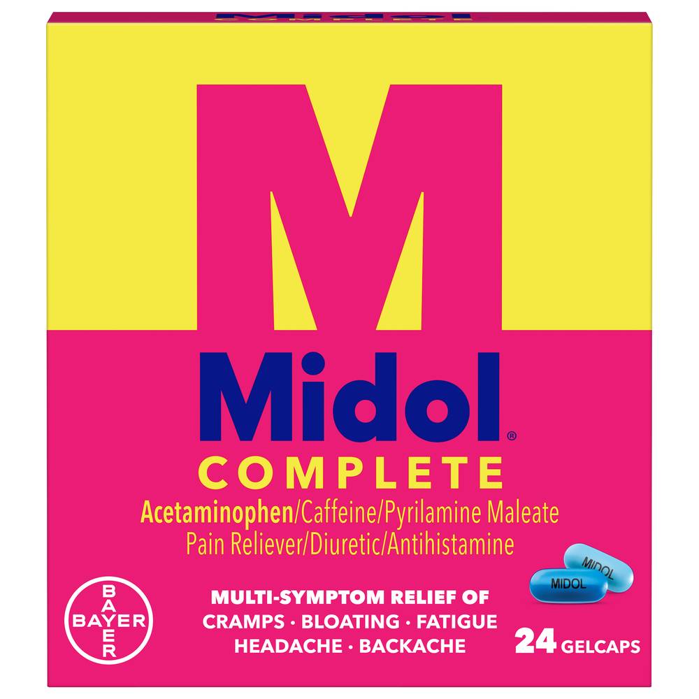 Midol Complete Multi Symptom Relief Gelcaps (24 ct)