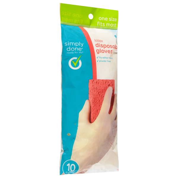 Simply Done Gloves Disposable Latex (10 ct)