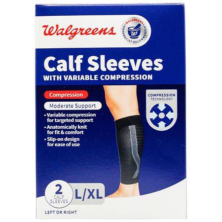 Walgreens Large/ X-Large Variable Compression Calf Sleeves (2 ct)