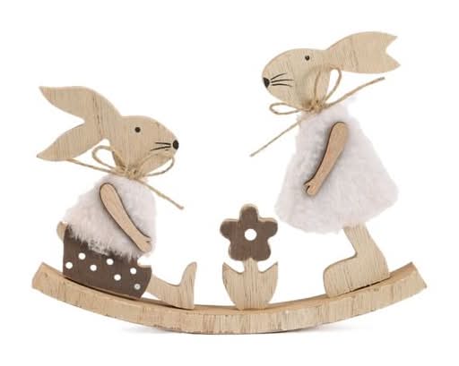 Pascua Columpio de Conejo 15.5 X 21 X 2.5cm 1 Pz