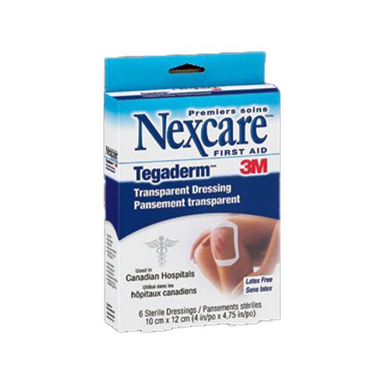 Nexcare pansement imperméable transparent tegaderm, 10 cm x 12 cm