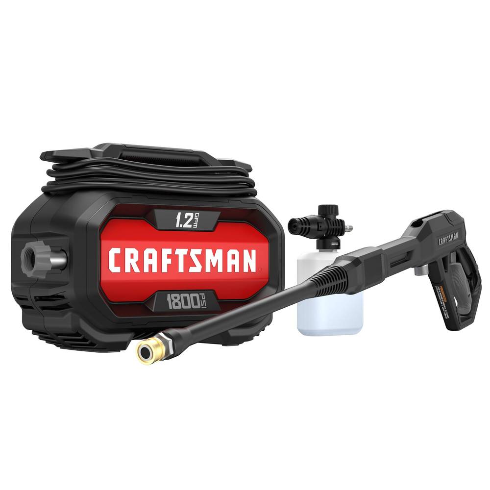 CRAFTSMAN 1800 PSI 1.2-GPM Cold Water Electric Pressure Washer with 2 Spray Tips | CMEPW1800