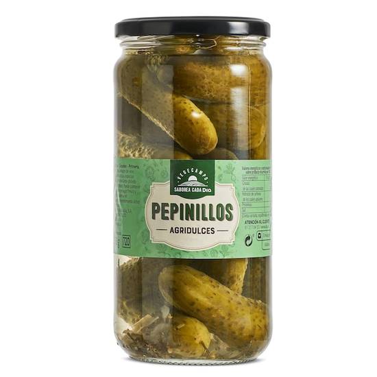 Pepinillos agridulces Vegecampo frasco 360 g