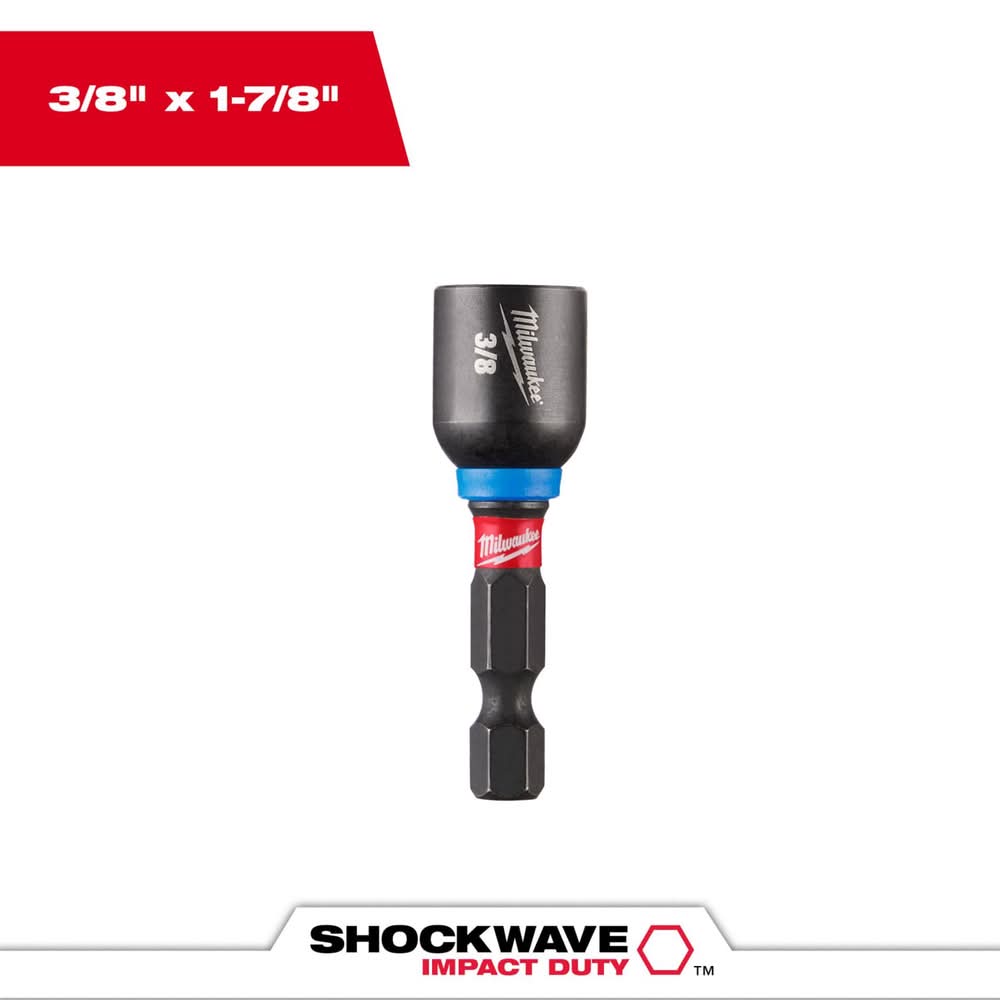 Milwaukee Shockwave 3/8 In. X 1-7/8 In. L Steel Nut Driver 1 Pc