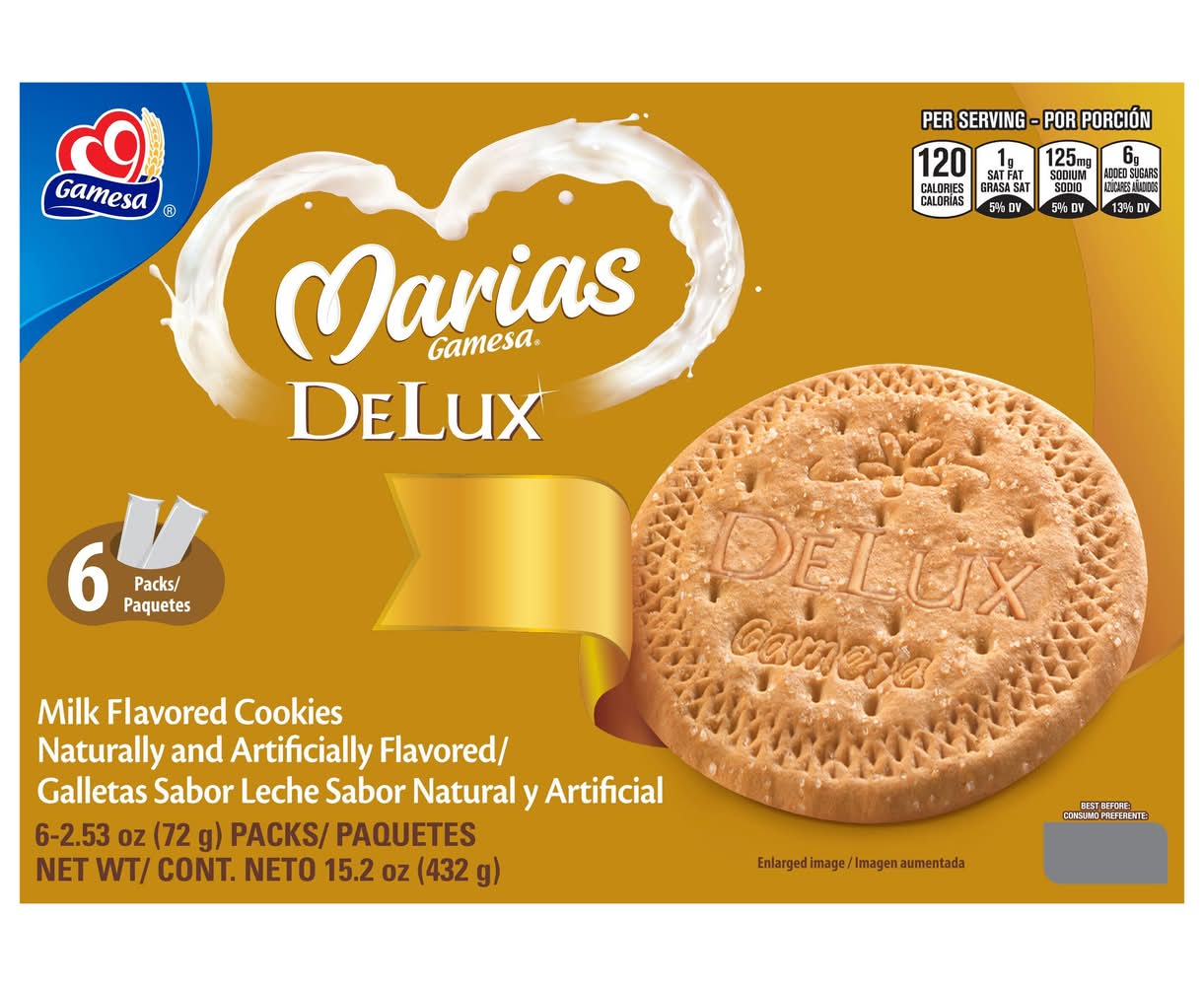 Gamesa Marias Deluxe Cookies, Milk (6 x 2.53 oz)