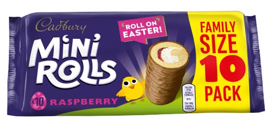 Cadbury Raspberry, Family Size Mini Rolls (10 pack)