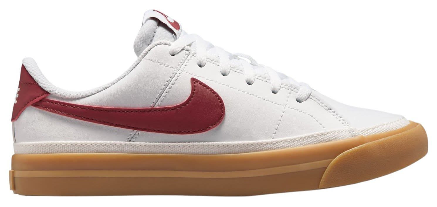 Nike Kids' Grade School Court Legacy Shoes (White/Red, 6.5)