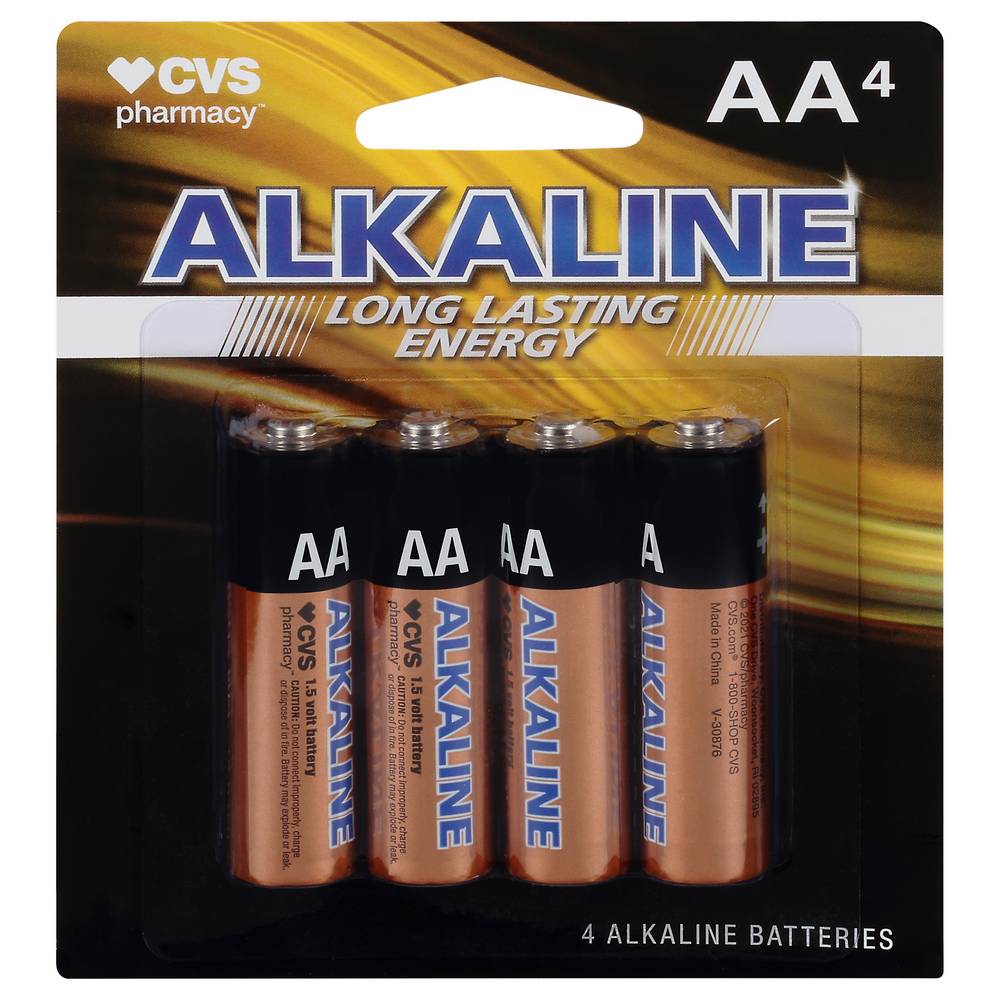 CVS Pharmacy Aa Alkaline Batteries (4 ct)