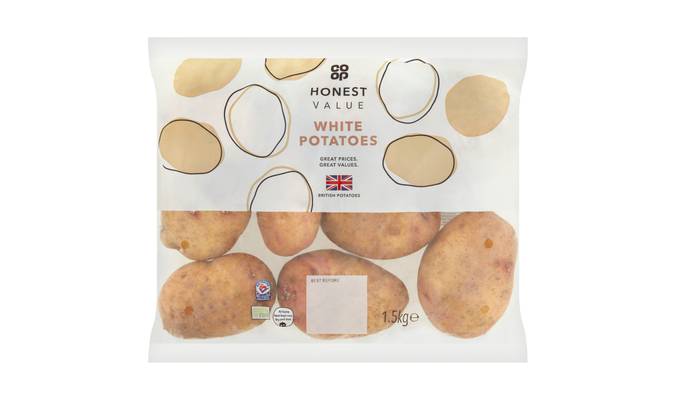 Co-op Honest Value White Potatoes 1.5Kg