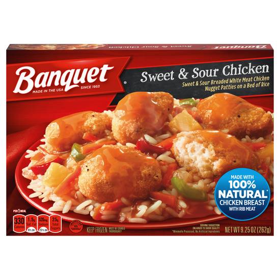 Banquet Classic Sweet and Sour Chicken Frozen Single Serve Meal