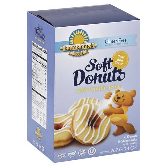Kinnikinnick Gluten Free Soft Donuts With Vanilla Icing (6 ct)