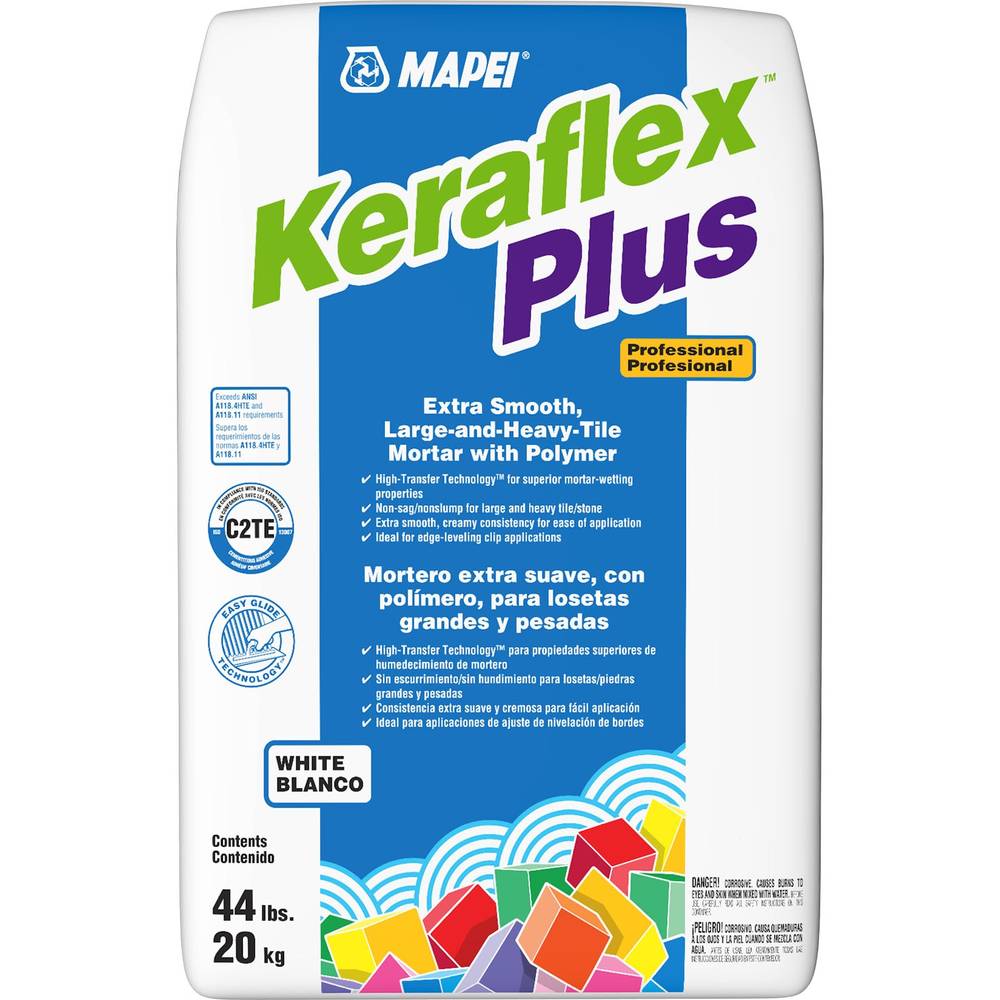 MAPEI Keraflex Plus White Thinset/Medium Bed Tile Mortar (44-lb) | 1194836USA