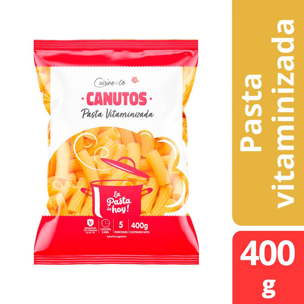 Cuisine & co pasta vitaminizada canutos (bolsa 400 g)