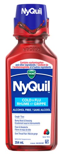 Vicks Nyquil Cold & Flu Relief Liquid, Berry (354 ml)