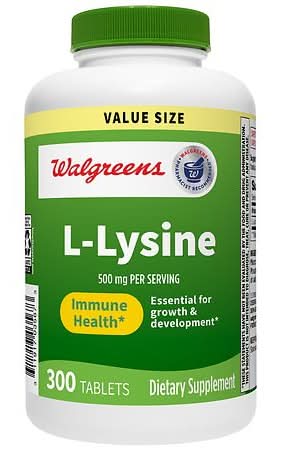 Walgreens L-Lysine 500mg Tablets (300 ct)