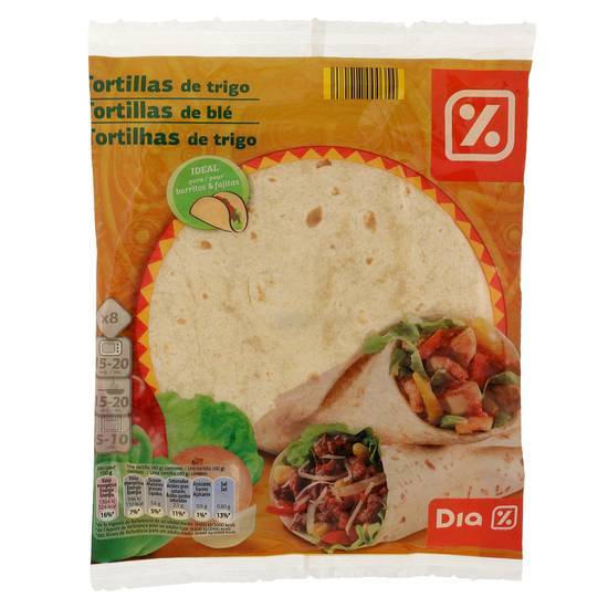 DIA tortillas trigo bolsa 8 unidades 320 gr