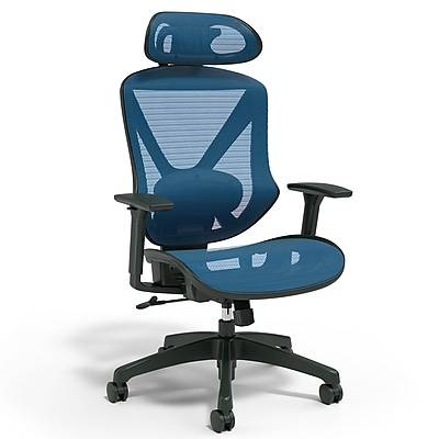 Staples Dexley Ergonomic Mesh Swivel Task Chair, Blue