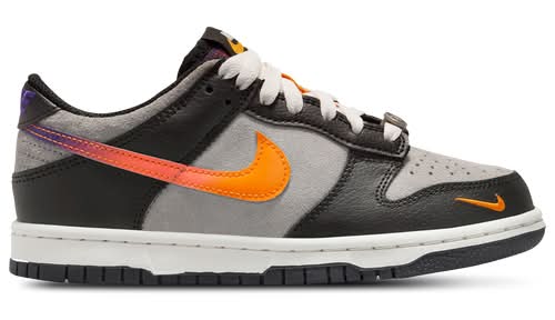 Nike Boys Dunk Low - Shoes Grey/Purple/Orange Size 07.0