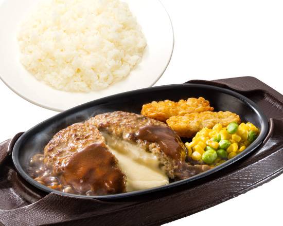 チーズINハンバーグ弁当 Cheese IN Hamburg Steak with Rice