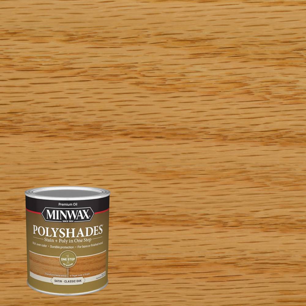 Minwax PolyShades Oil-based Classic Oak Semi-transparent Satin Interior Stain (1-quart) | 61370444