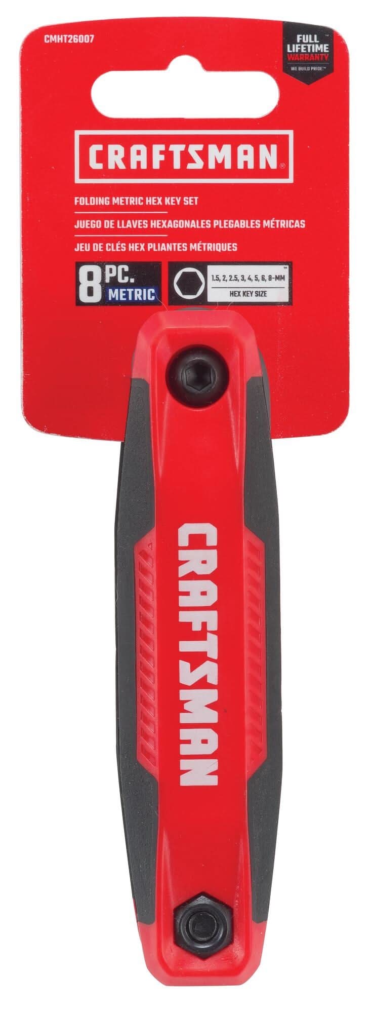 CRAFTSMAN Assorted Metric 8 -Pieces Hex key set