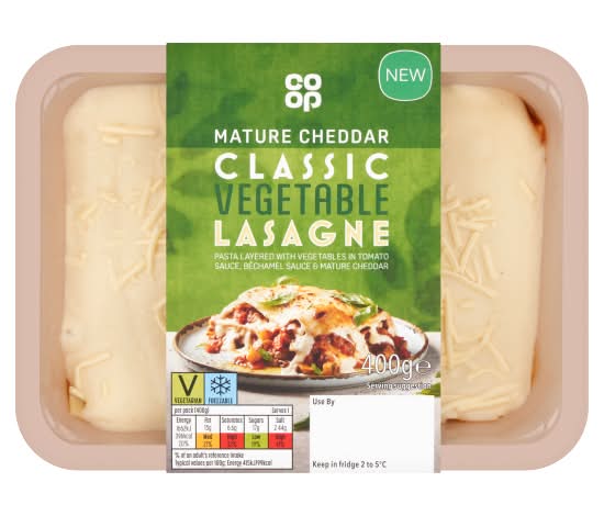 Co-op Mature Cheddar Classic Vegetable Lasagne (400g)