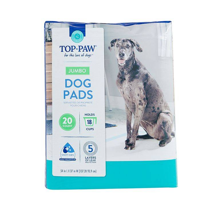 Top Paw Jumbo Dog Pads, 54inch X 37inch (20 ct)