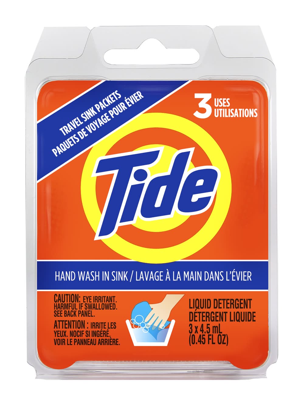 Tide Liquid Detergent Travel Sink Packets (5 ml, 3 ct)