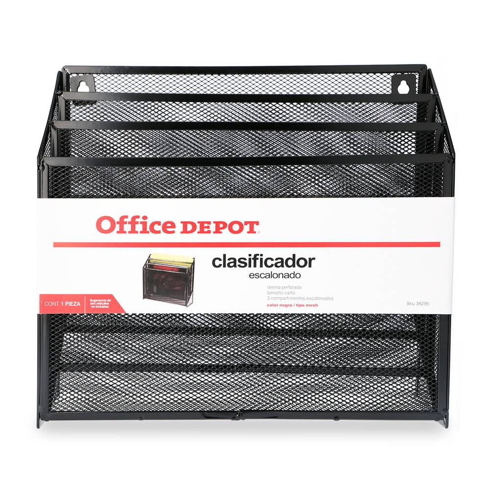 Office Depot · Clasificador mesh negro tamaño carta