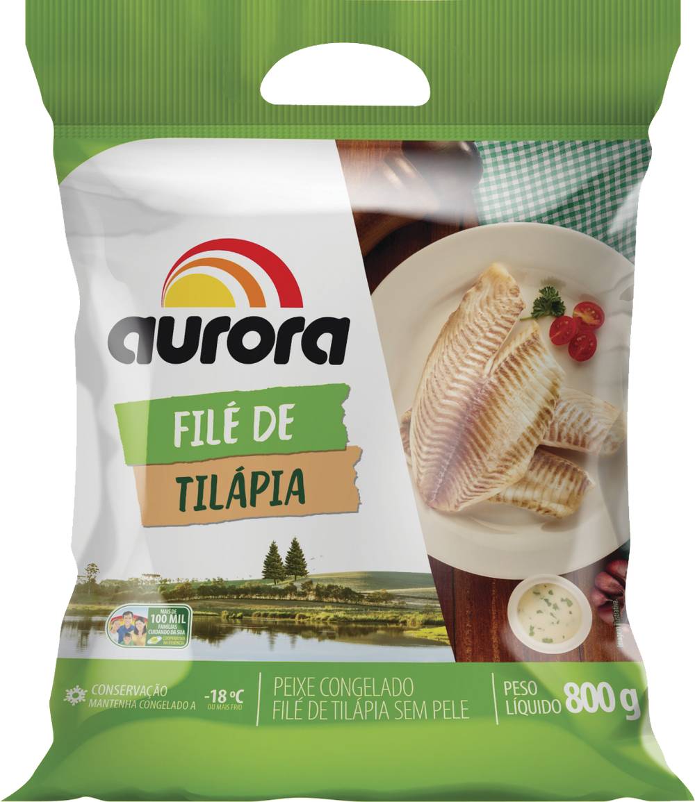 Aurora filé de tilápia congelado (800 g)