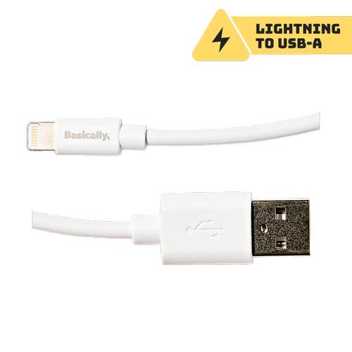 Basically, 6' Lightning To Usb-A Charging Cable, White