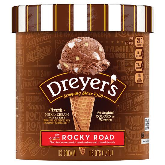 Dreyer's Marshmallows and Roasted Almonds Chocolate Ice Cream