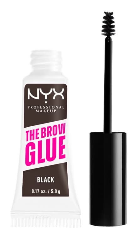 NYX Professional Makeup Brow Glue Eyebrow Gel, Black (0.17 oz)