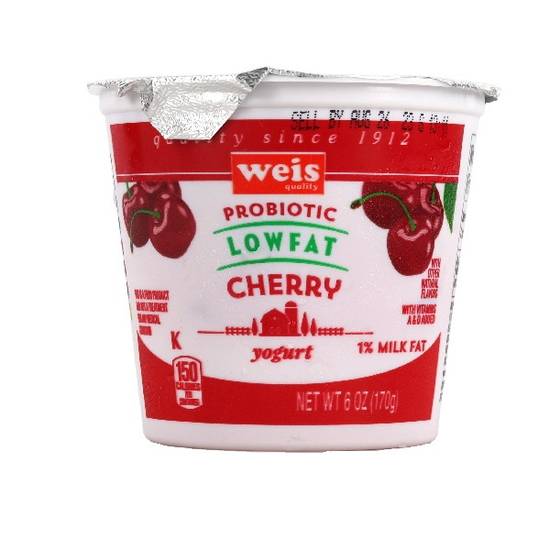 Weis Quality Yogurt Cherry Blended Lowfat