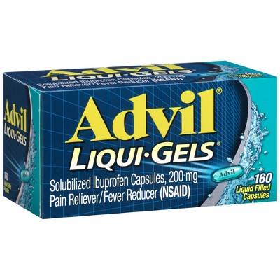 Advil Liqui-Gels Pain Reliever/Fever Reducer Liquid Filled Capsules - Ibuprofen (NSAID) - 160ct