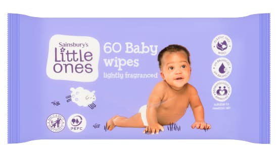 Sainsbury's Little Ones Lightly Fragranced Baby Wipes (60 Ct)