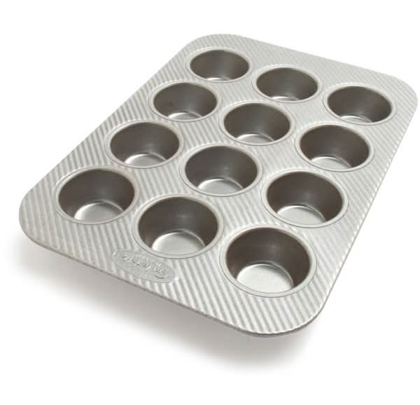 Sur La Table Platinum Pro Standard Muffin Pan, 12 Count Silver Each cup: 3.8oz