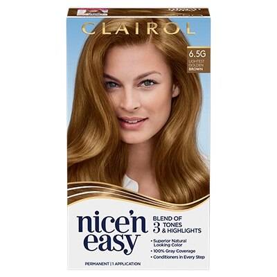 Clairol Nice'n Easy Permanent Hair Color, 6.5G Lightest Golden Blonde
