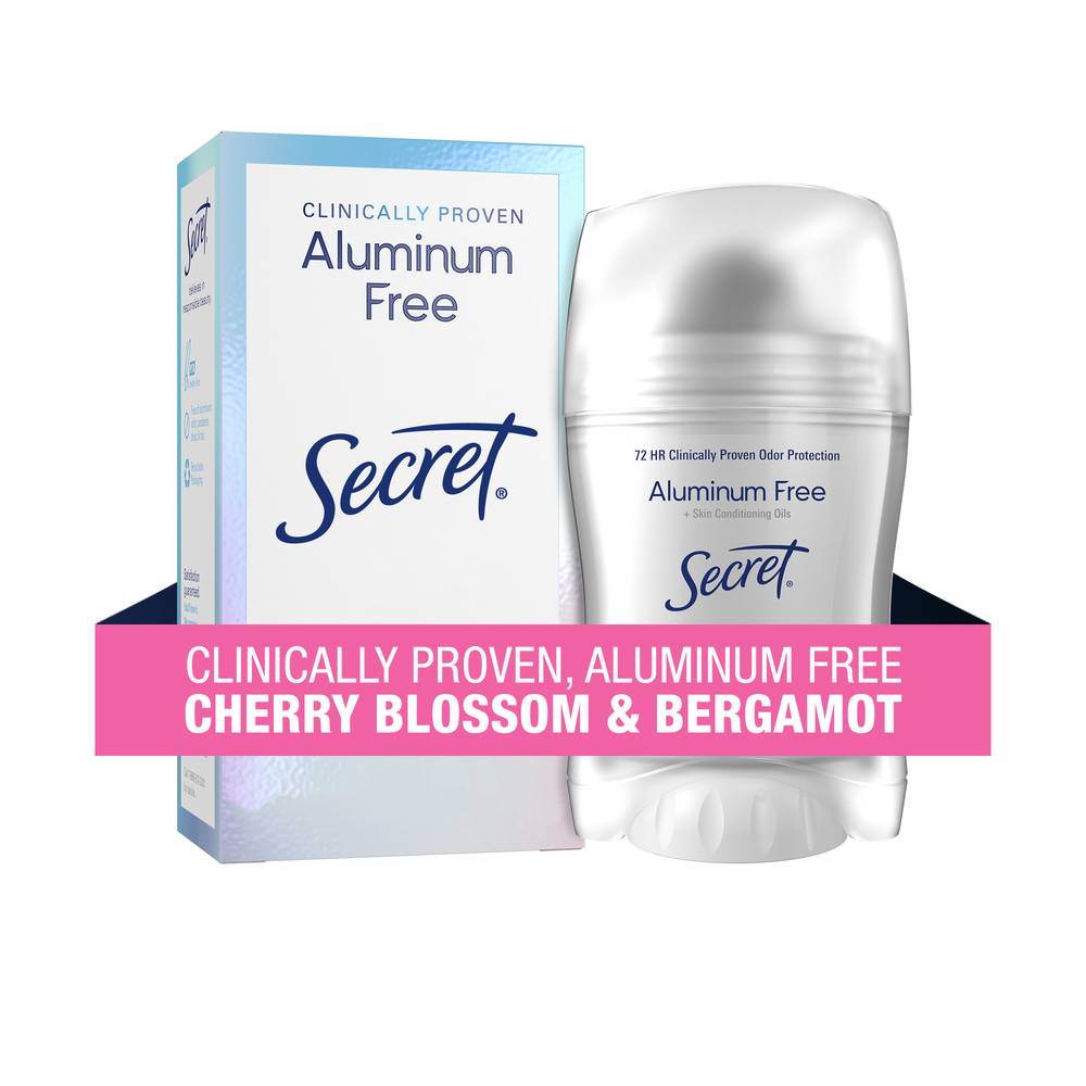 SECRET Aluminum Free Deodorant Dry Solid, Cherry Blossom-Bergamot (1.4 oz)