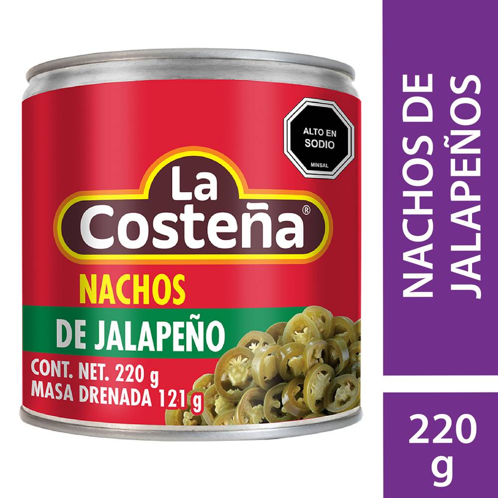 La costeña nachos de jalapeños (lata 220 g)