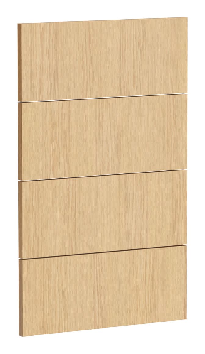 Kaboodle 450mm Oak Latte Modern 4 Drawer Panels