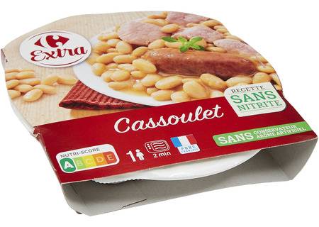 Plat cuisiné Cassoulet pur porc CARREFOUR - la barquette de 300 g
