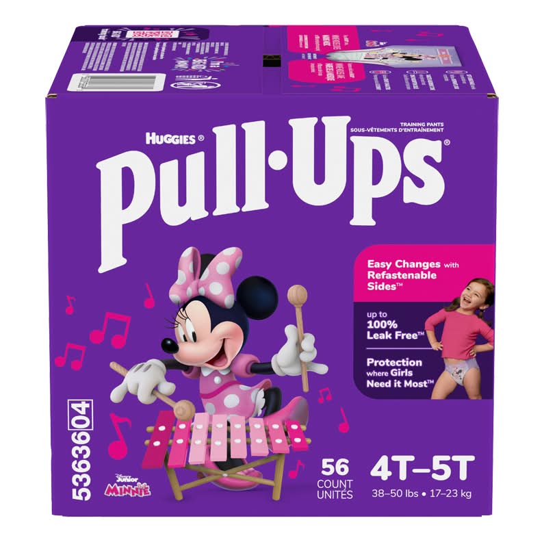 Huggies pull-ups culottes d'apprentissage de la propreté pour filles - girls' potty training pants (56 unités) (étape 4-5)