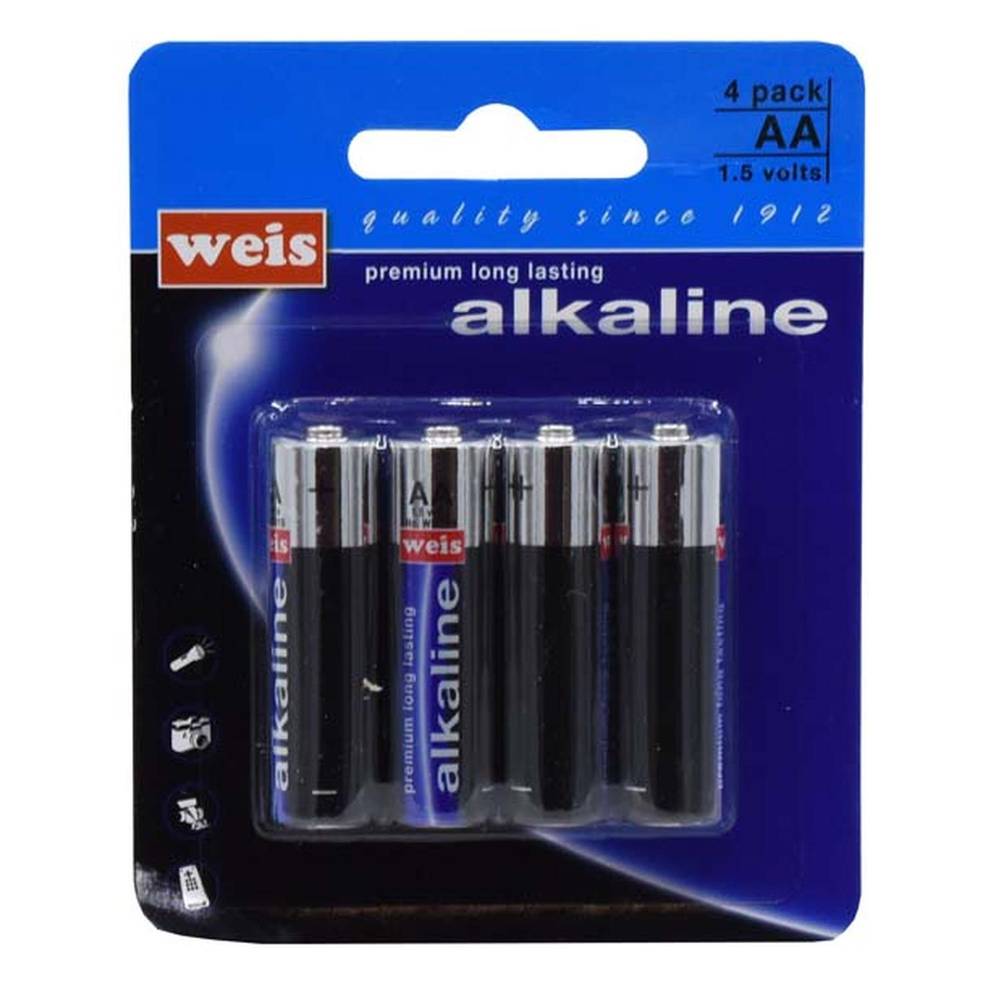 Weis Premium Long Lasting Alkaline Aa Batteries 1.5 Volts (4 ct)