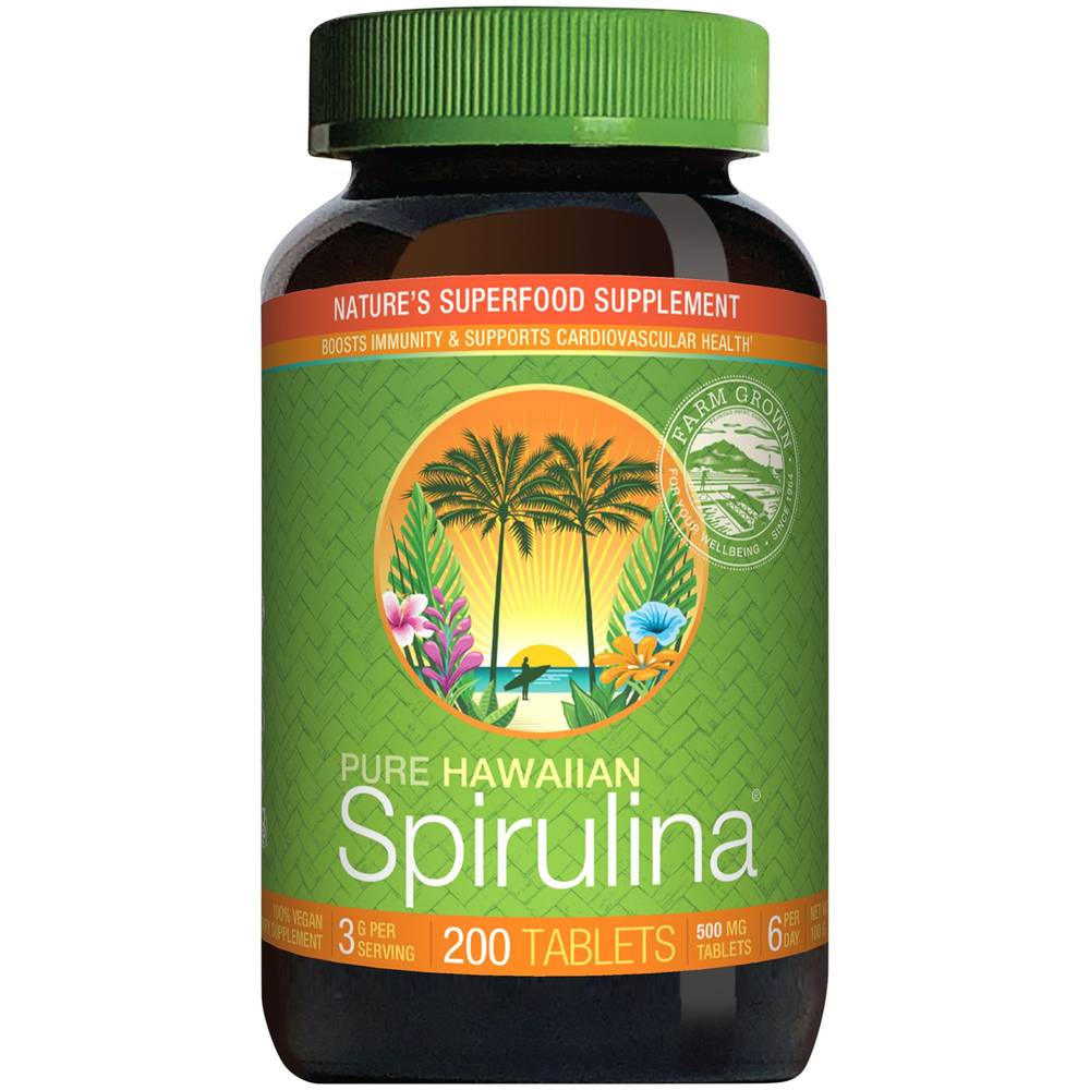 Nutrex Pure Hawaiian Spirulina Superfood Supplements (500 mg, 200 ct)