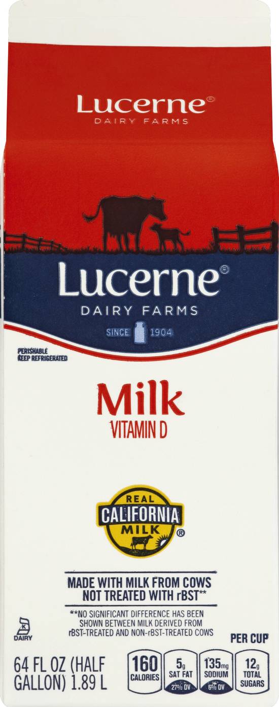 Lucerne Whole Milk With Vitamin D (1/2 gal)